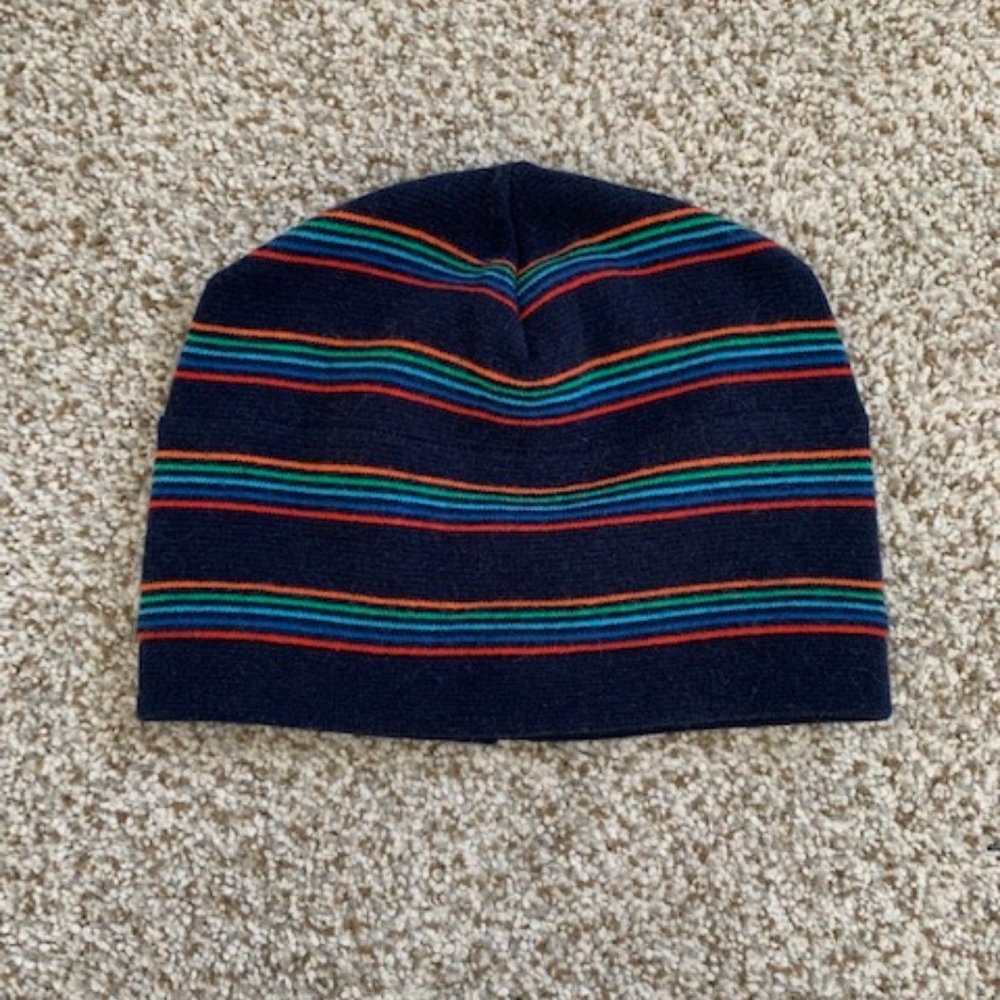 Gap Navy/Striped Fleece lined Ski Beanie - Unisex